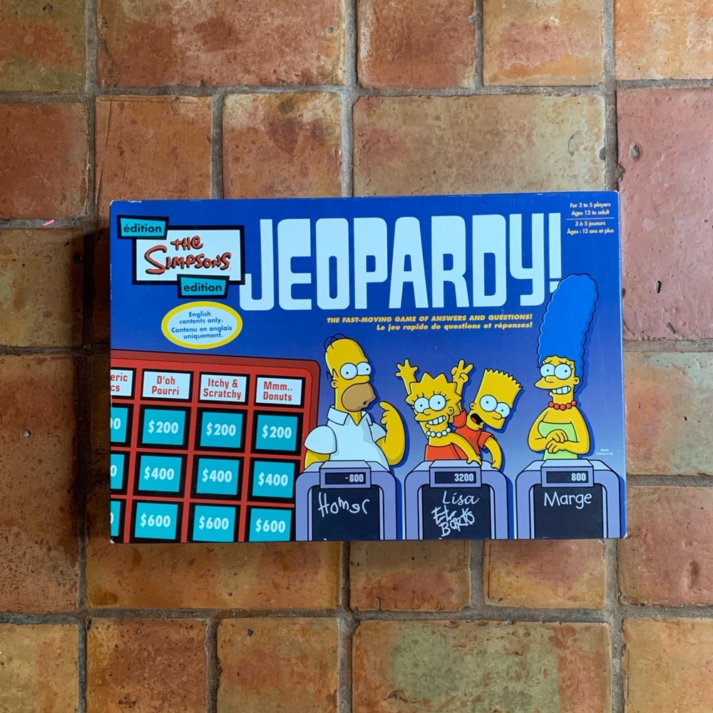 The Simpsons Jeopardy Board Game